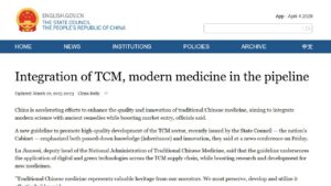 Integração da Medicina Chinesa e da medicina moderna em andamento